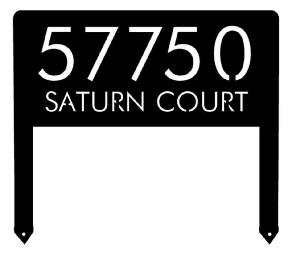 Metal address sign, private drive address sign, with powder coat finish - Image 4