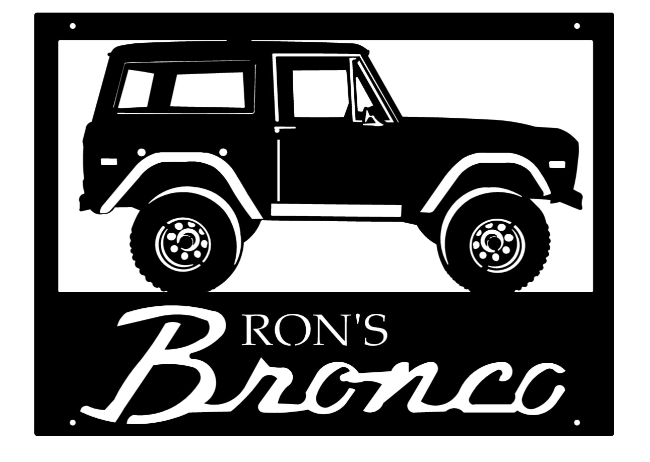 Ford Bronco sign, metal Bronco sign - Image 4