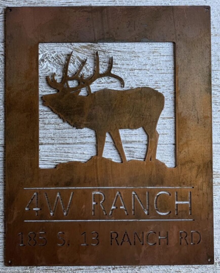 Metal address sign with elk, elk address sign personalized - Image 5