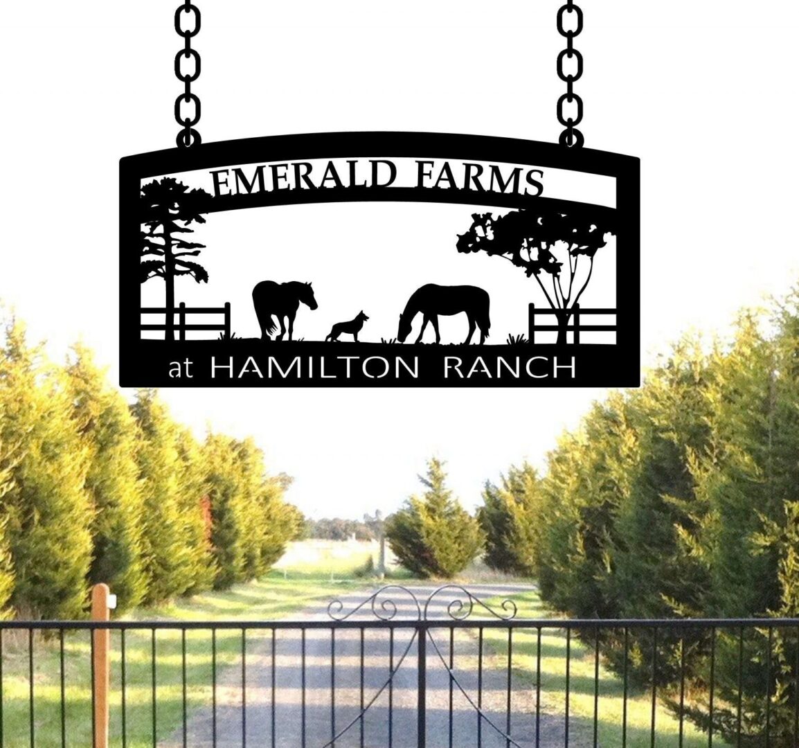 Large Personalized Metal Sign HORSES DOG Fence CAT