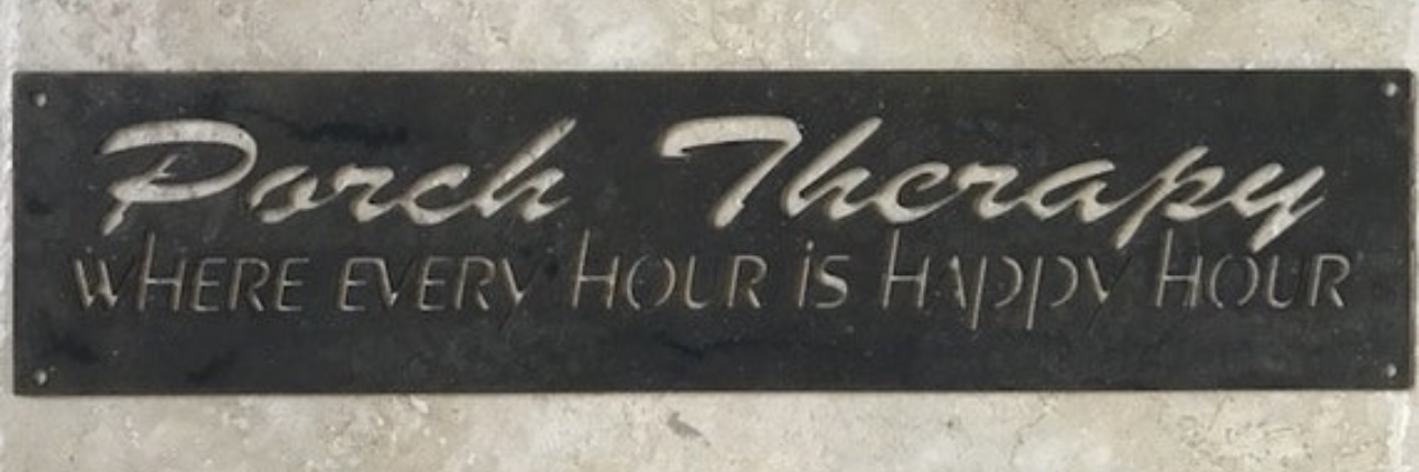 Metal Porch sign Porch Therapy Plaque Porch Decor Where Every Hour is Happy Hour - Image 7