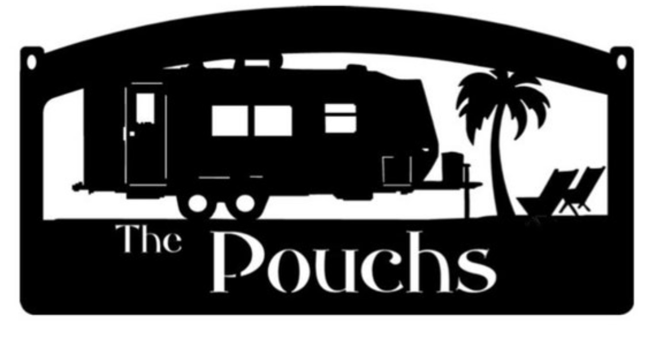 Palm tree camper sign, metal camper sign personalized , campground palm tree sign