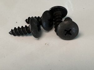 Screws black with pan head