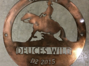 Rodeo sign ,rodeo Medals in gorgeous polished copper finish