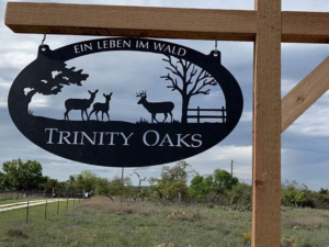 Personalized Metal Sign with Buck doe fawn, deer sign
