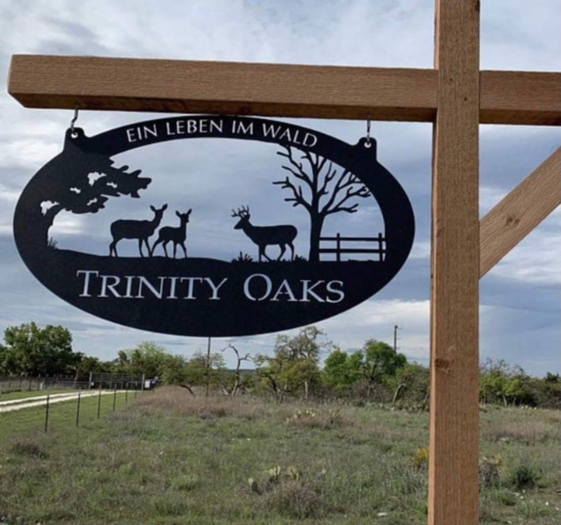 Personalized Metal Sign with Buck doe fawn, deer sign