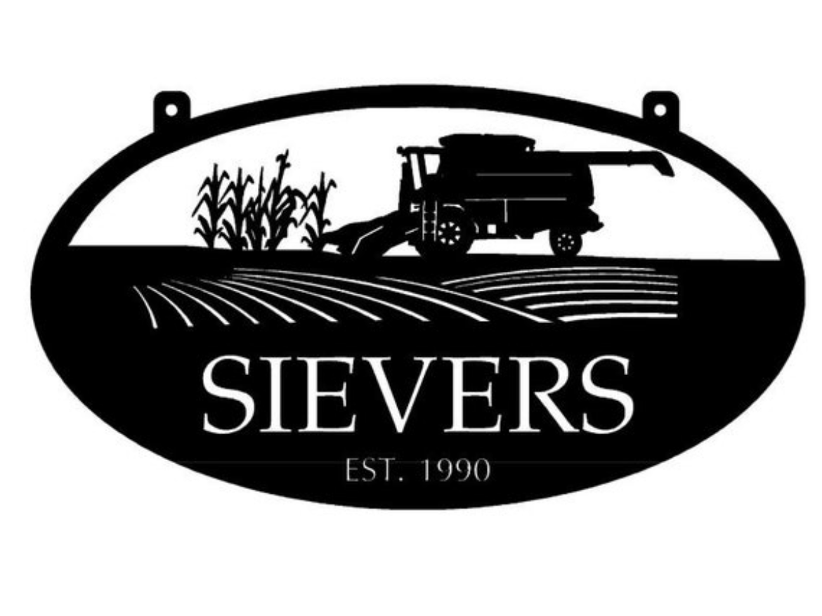 Metal COMBINE Sign Corn Harvest Plaque Address Combine Name Sign - Image 3