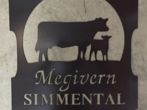 Metal COW CALF sign , cow farm sign, laser cut cow calf sign, cow address sign