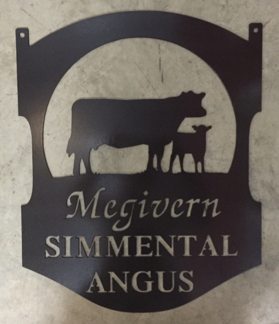 Metal COW CALF sign , cow farm sign, laser cut cow calf sign, cow address sign