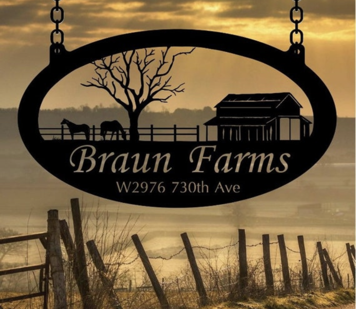 Metal HORSE Sign, metal cow pasture sign, horse Barn Windmill Horses fence - Image 4