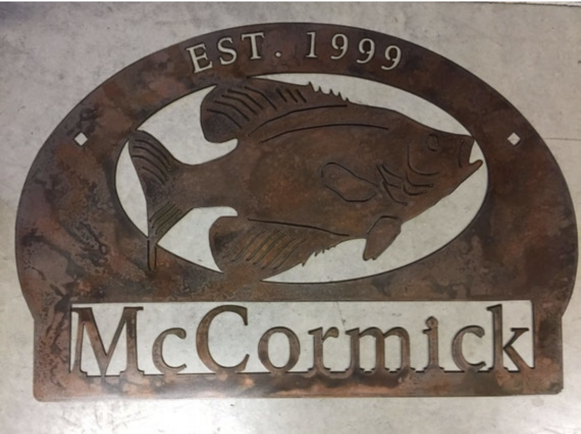 Metal FISH sign with Crappie fish - Image 3