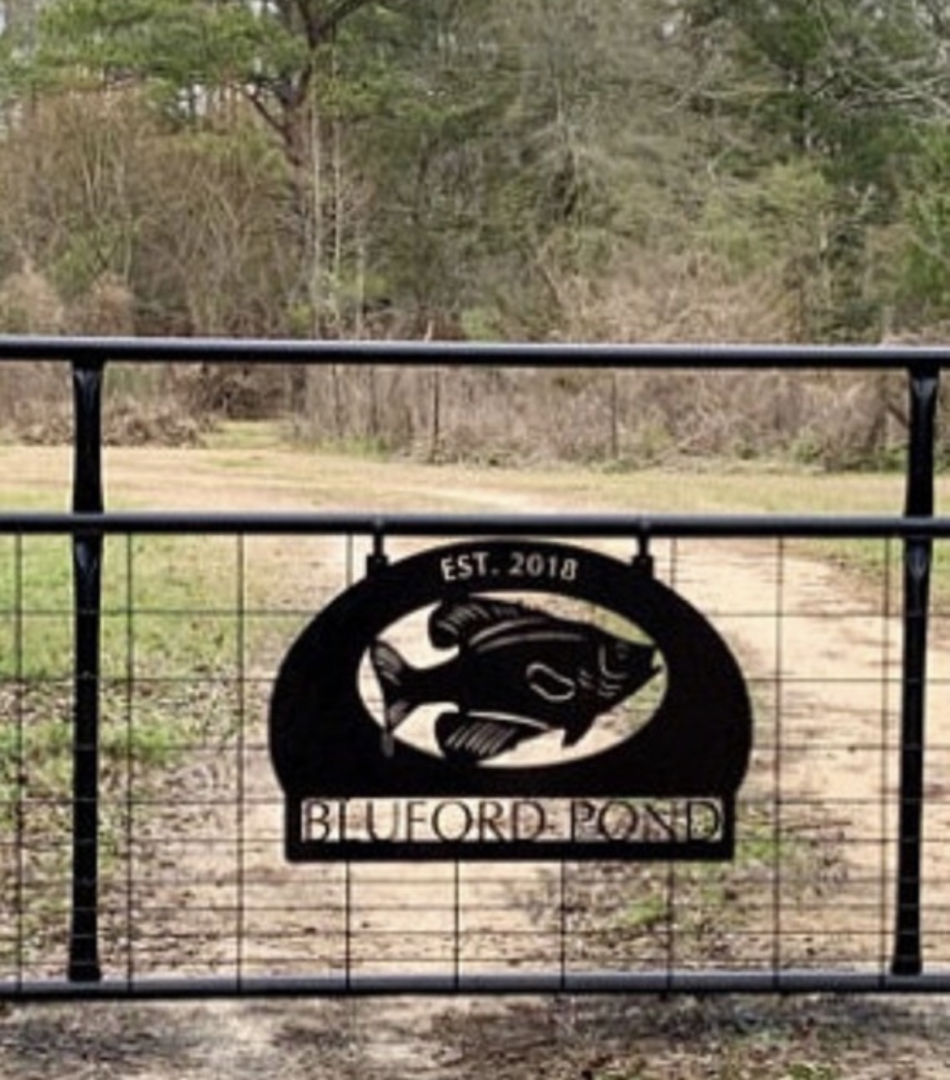 Metal FISH sign with Crappie fish