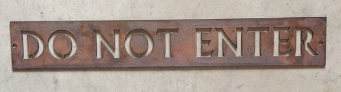 Metal DO NOT ENTER sign Warning sign keep out plaque stay away - Image 6