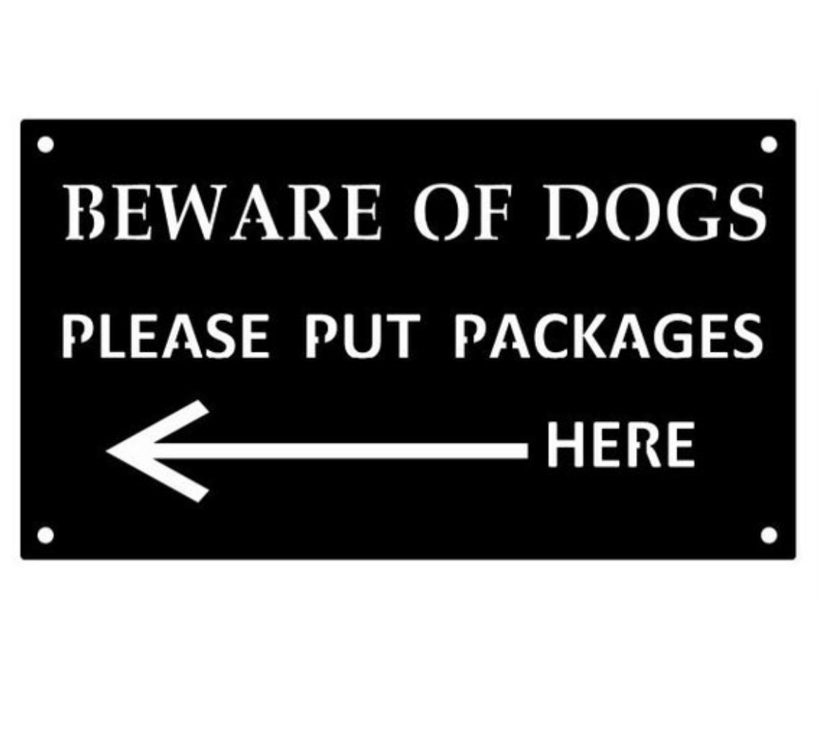 Dogs on Premises Metal Sign, customizable sign - Image 5