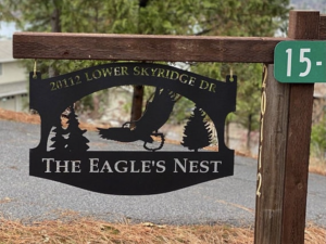 Metal sign EAGLE, EVERGREENS , Eagle evergreen sign