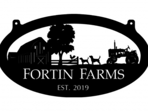 Metal Farm Sign Barn chicken dogs tractor sign with your name