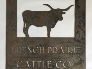 LONGHORN CATTLE metal sign, metal longhorn sign laser cut address sign