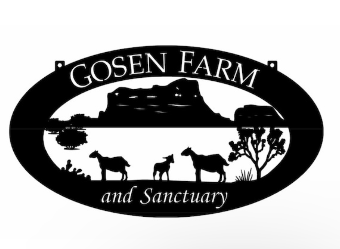 Metal southwestern Sign with GOATS, DESERT silhouette, southwest goat sign - Image 2