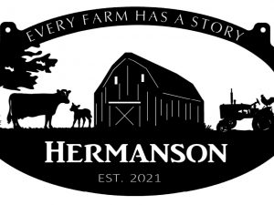 Cow calf rooster tractor barn sign metal , Personalized Metal Sign Cow Calf barn sign