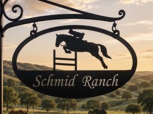JUMPING HORSE sign, metal sign