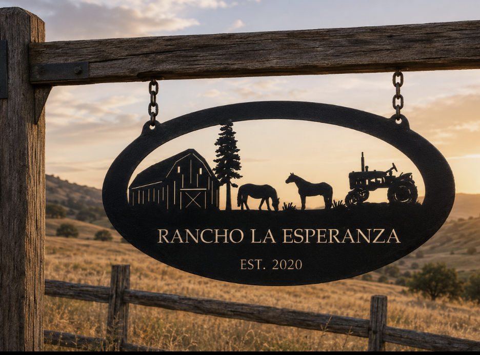 Metal HORSE Sign Horses name plaque Address barn sign - Image 4