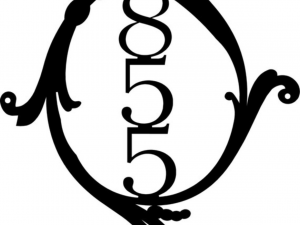 Metal HOUSE NUMBER or monogram laser cut