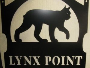 METAL LYNX SIGN, 2ft lynx sign