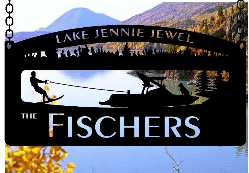 Metal SKI BOAT sign, ski boat water skiing sign, wakeboard boat sign - Image 5