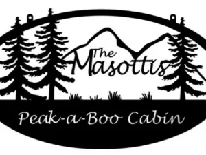 Metal MOUNTAIN Sign, cabin sign, metal cabin sign