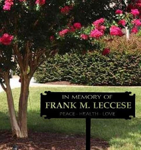 Memorial sign in metal, in memory sign, grave marker sign, tree marker - Image 3