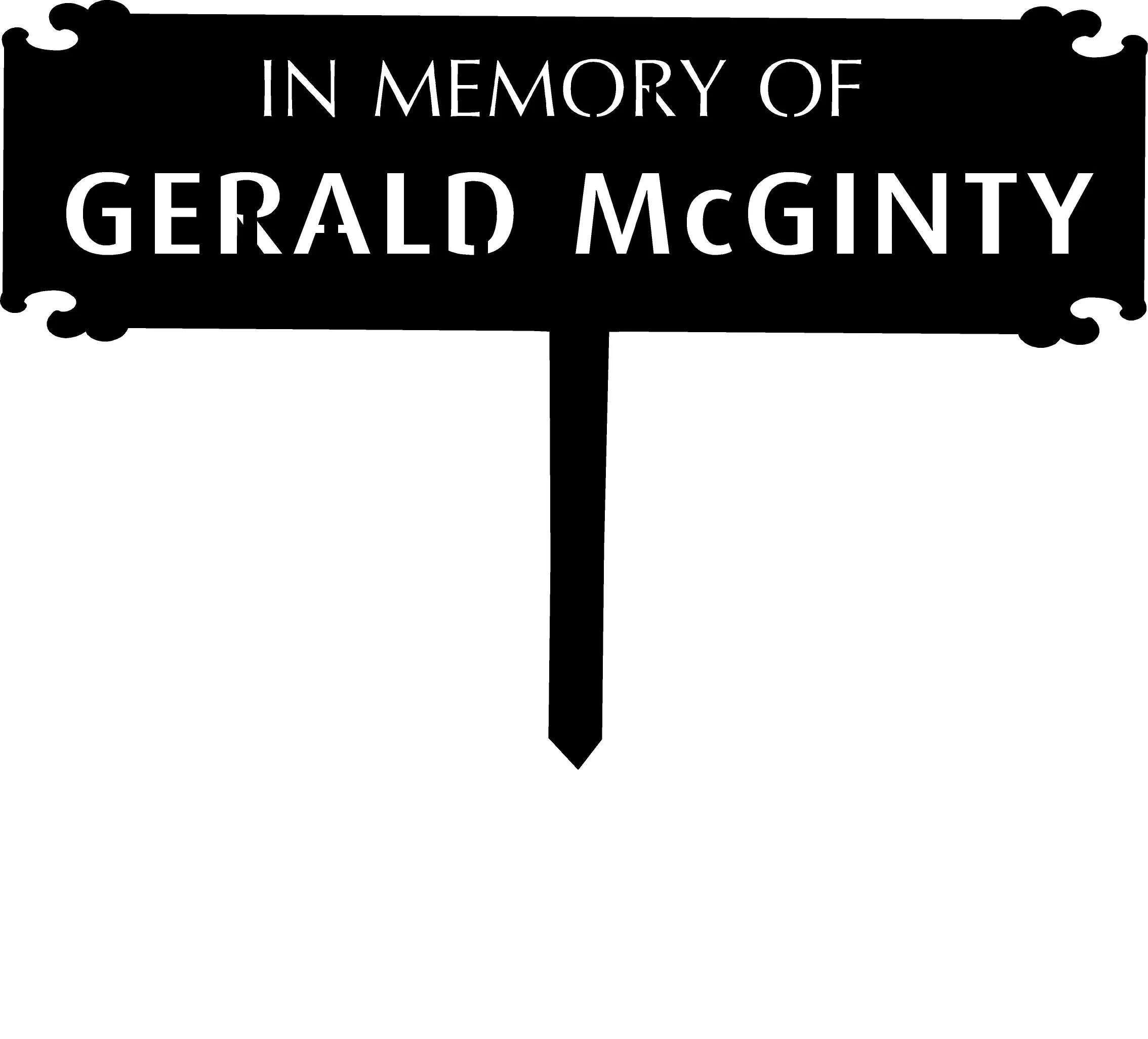 Memorial sign in metal, in memory sign, grave marker sign, tree marker - Image 2