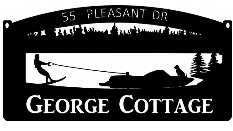 Metal SKI BOAT sign, ski boat water skiing sign, wakeboard boat sign - Image 9