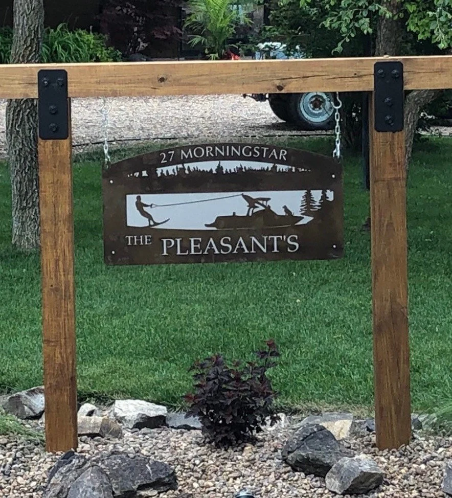 Metal SKI BOAT sign, ski boat water skiing sign, wakeboard boat sign - Image 10