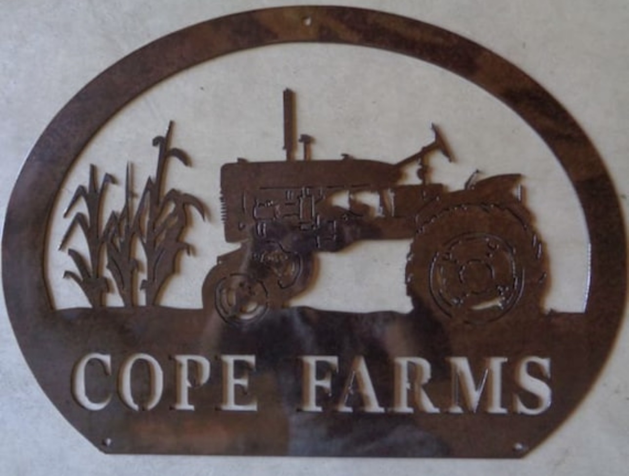 Metal cornstalk tractor sign - Image 2
