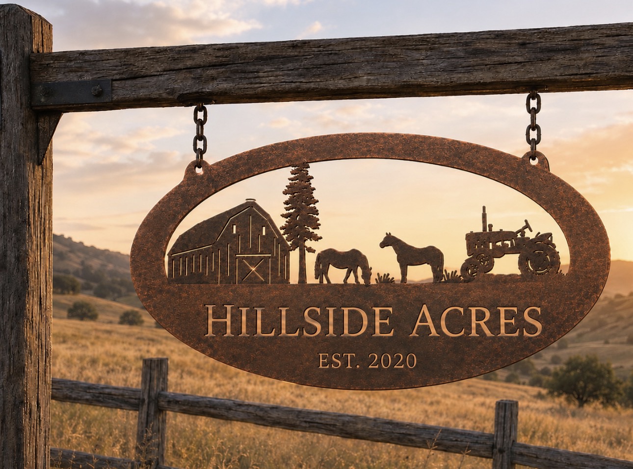 Metal HORSE Sign Horses name plaque Address barn sign - Image 2