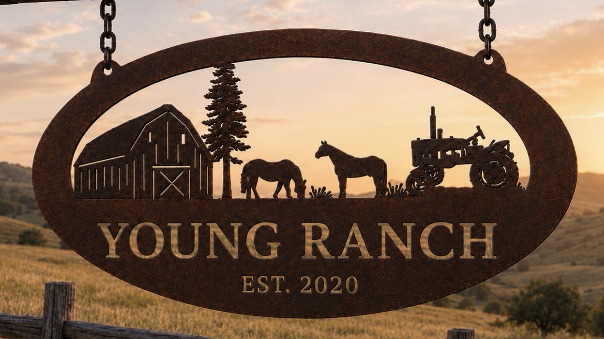Metal HORSE Sign Horses name plaque Address barn sign