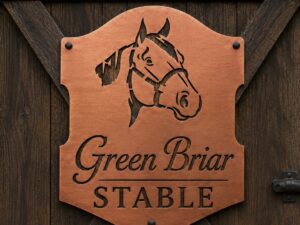 Horse Sign Metal quarter horse head sign Name plaque Equestrian horse address sign