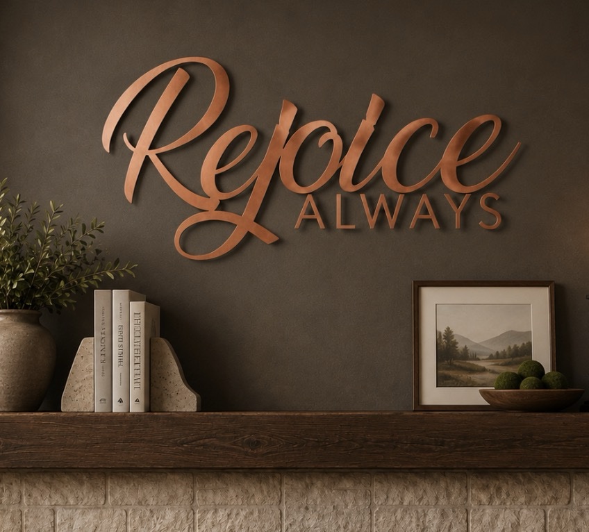 Rejoice Always metal wall words, metal words Rejoice Always - Image 2