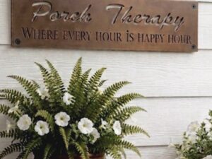 Metal Porch sign Porch Therapy Plaque Porch Decor Where Every Hour is Happy Hour