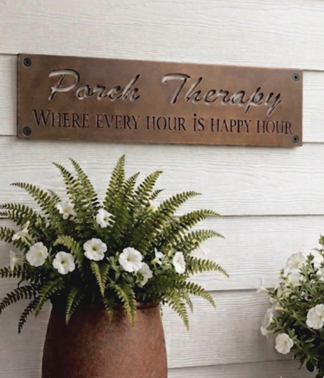 Metal Porch sign Porch Therapy Plaque Porch Decor Where Every Hour is Happy Hour