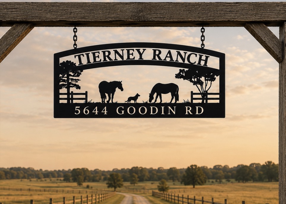 Large Personalized Metal Sign HORSES DOG Fence CAT - Image 2