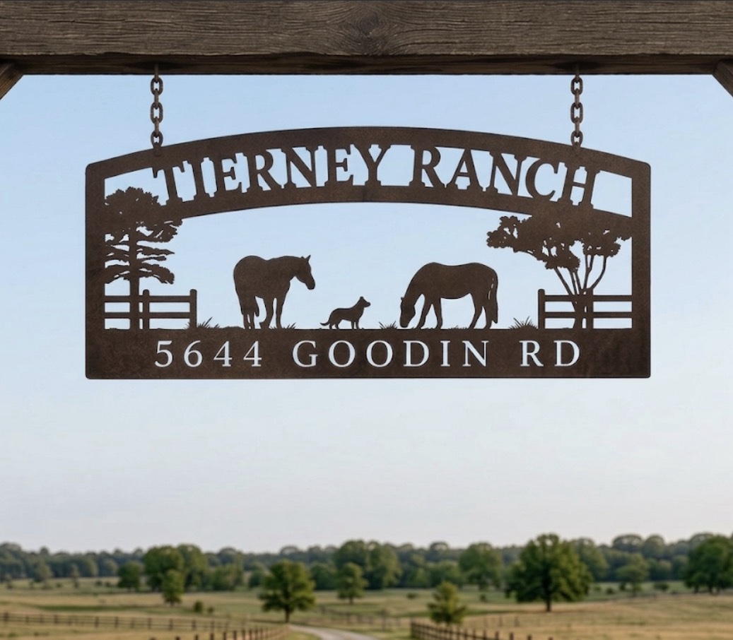 Large Personalized Metal Sign HORSES DOG Fence CAT - Image 5