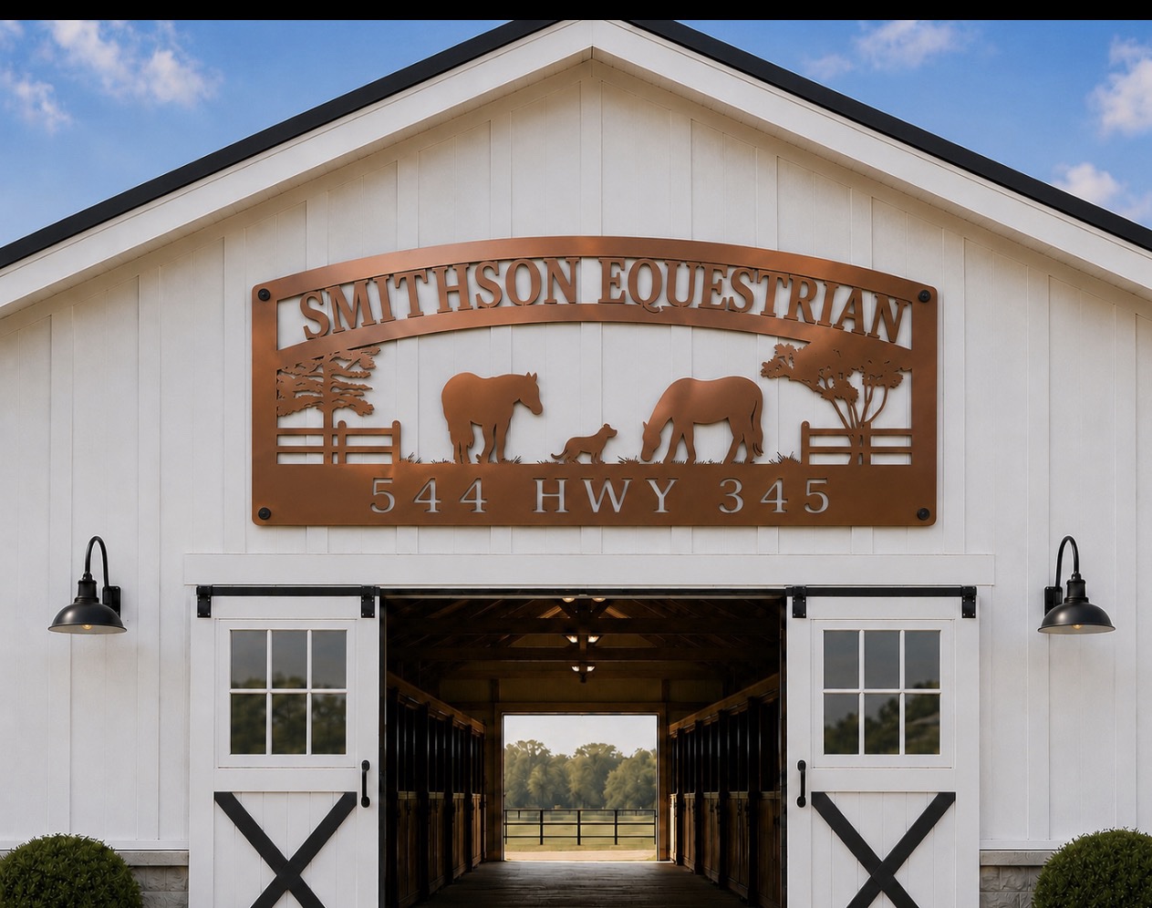 Large Personalized Metal Sign HORSES DOG Fence CAT - Image 3