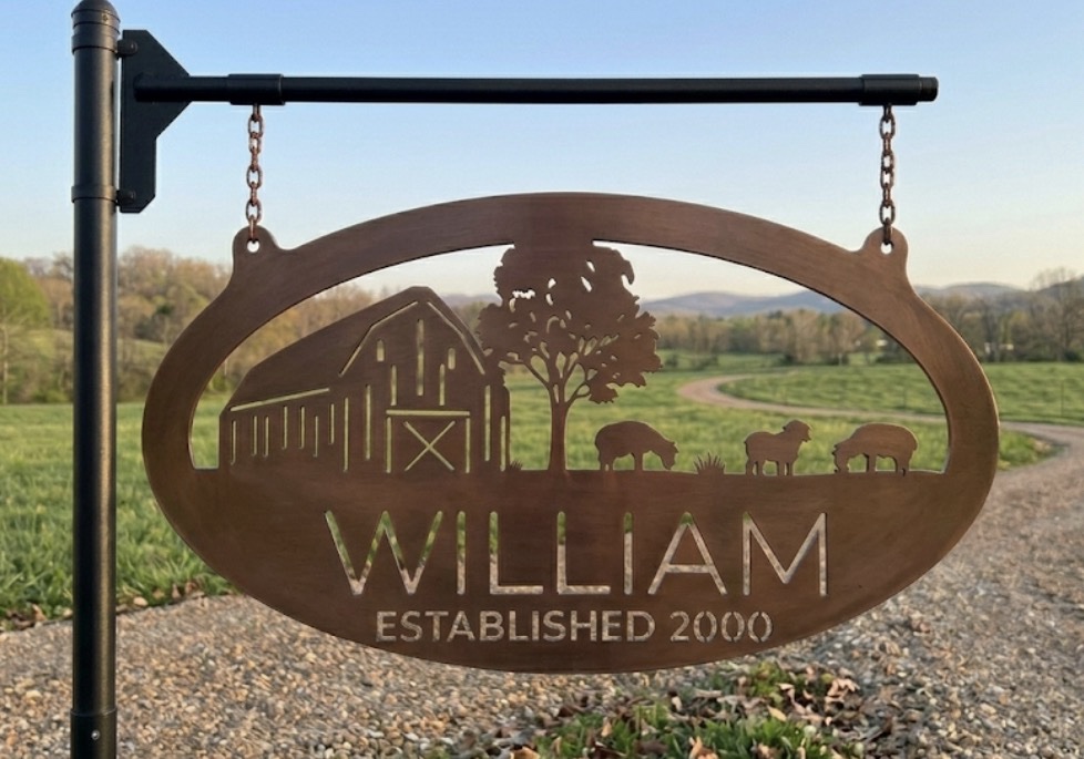 Farm sign Metal SHEEP Sign barn sheep pasture sign customized name plaque driveway address - Image 3