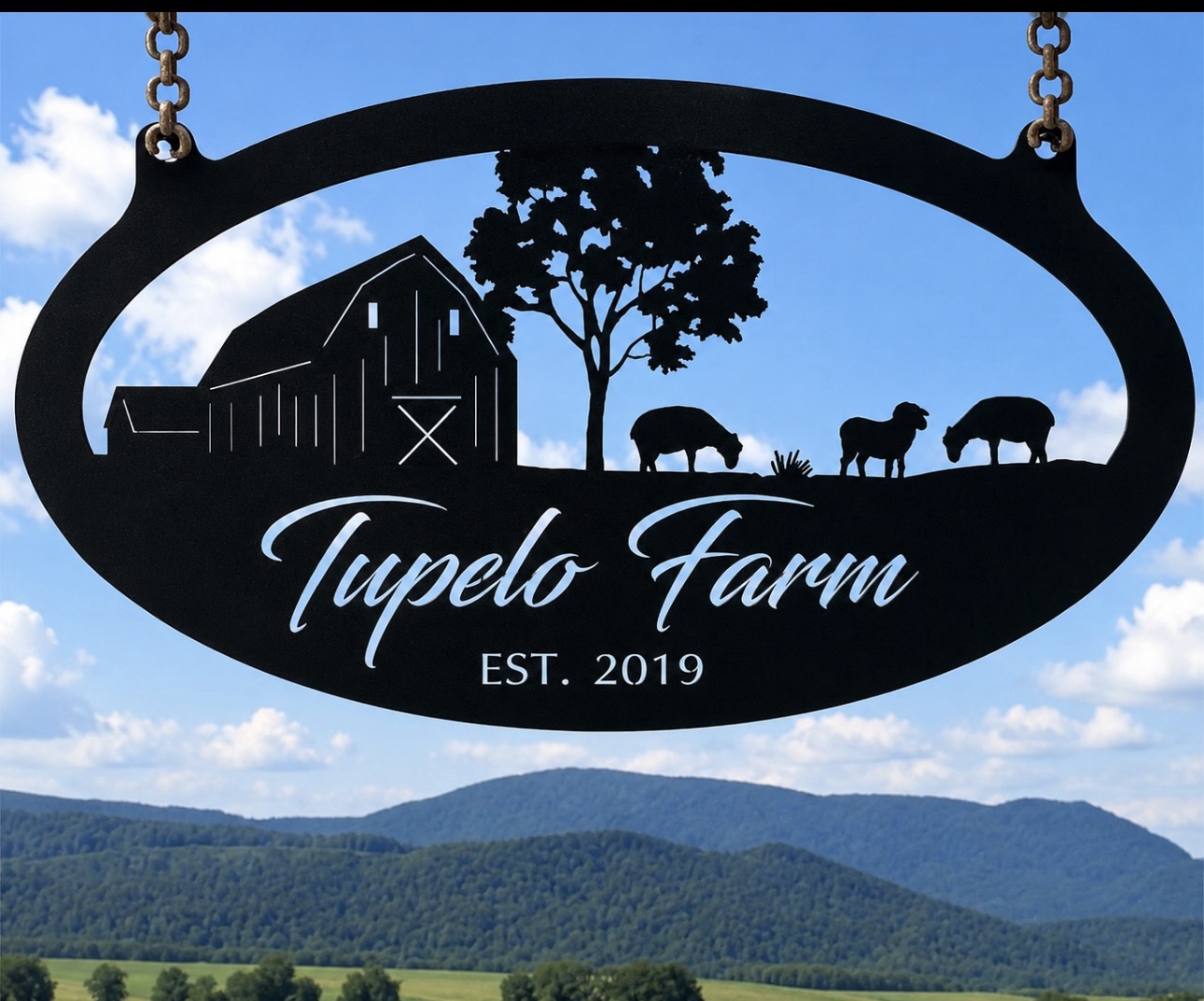 Farm sign Metal SHEEP Sign barn sheep pasture sign customized name plaque driveway address