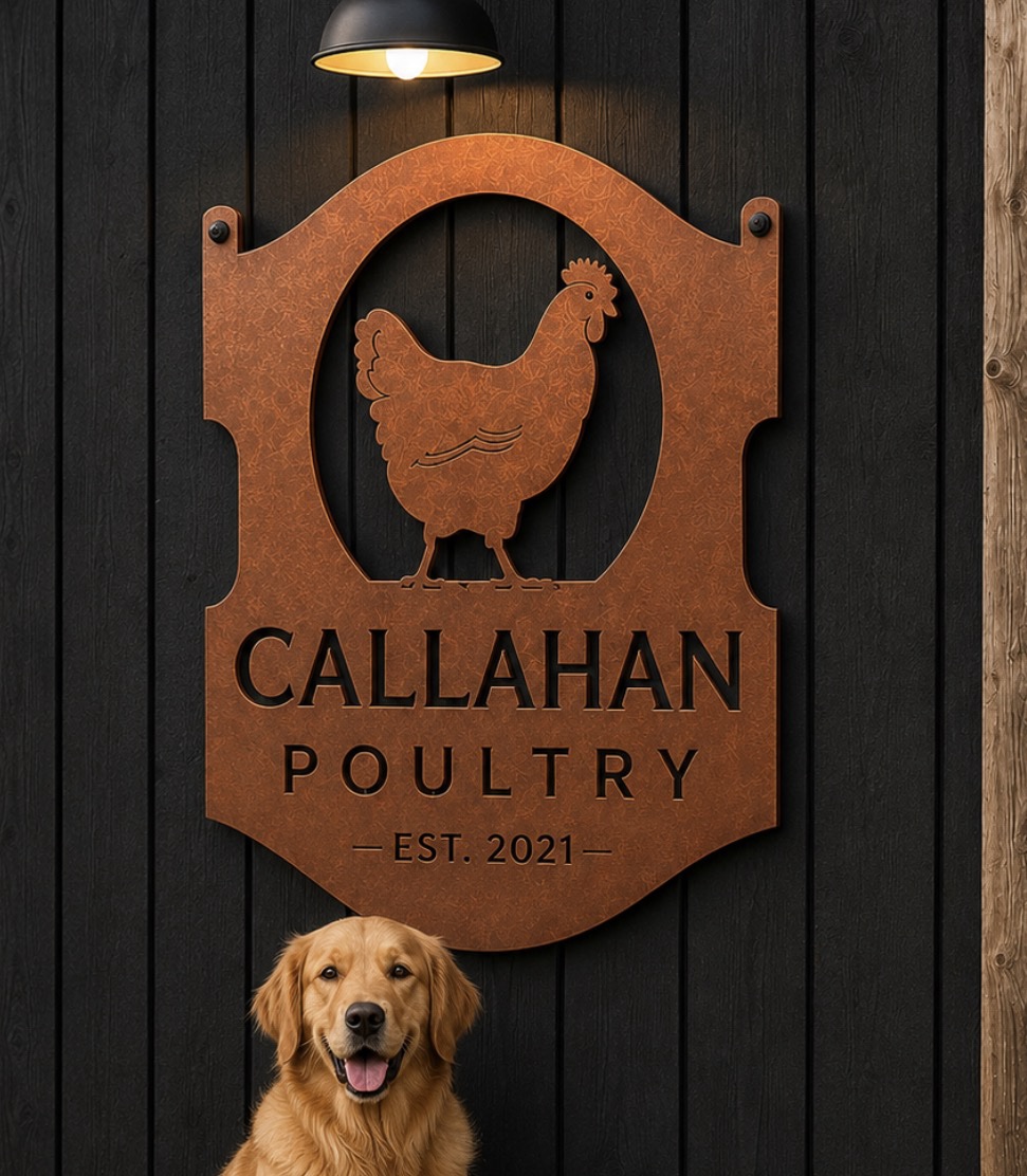 Metal Chicken farm sign Poultry Address Marker - Image 4