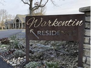Metal address sign, private drive address sign, with powder coat finish