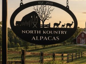 Metal Alpaca sign, Alpaca farm sign