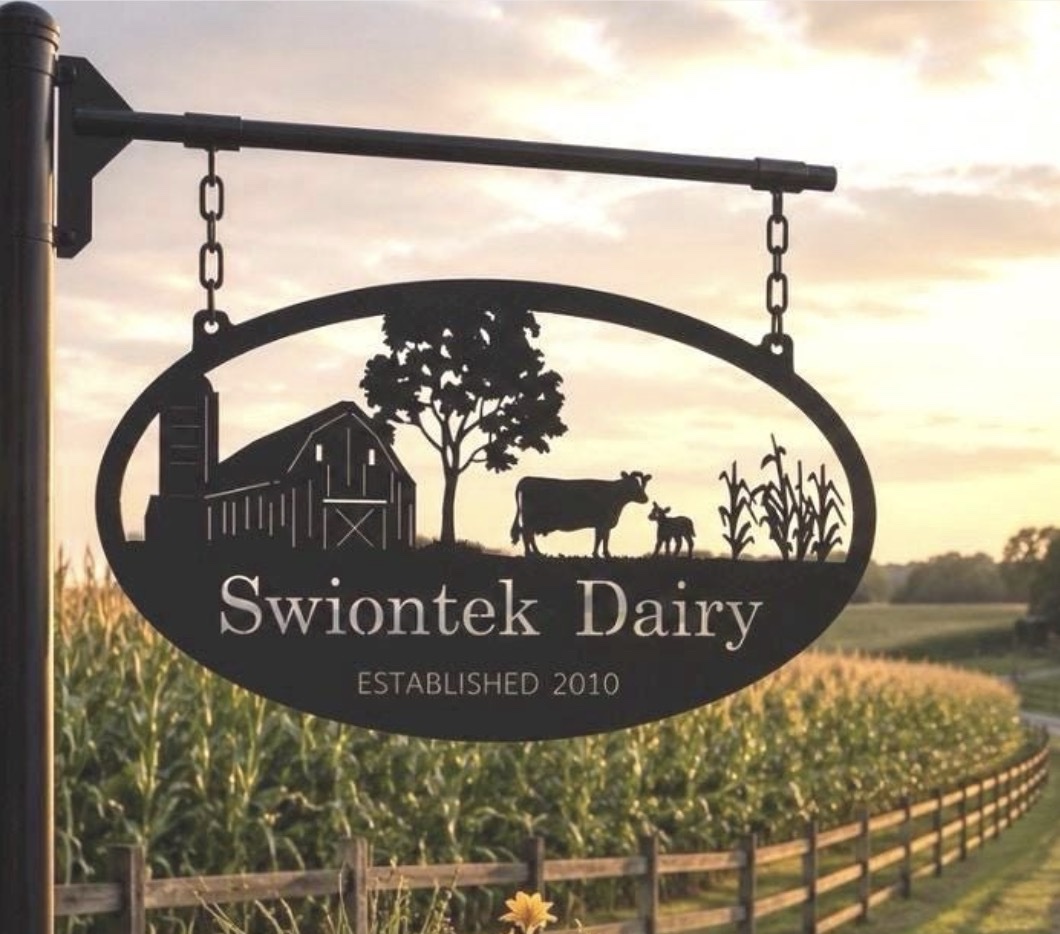 Metal Dairy sign, Cow calf barn sign ,Personalized Metal Sign Cow Calf barn sign