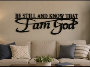 Metal "Be Still And Know That I am God "wall hanging